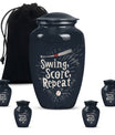 10-inch classic baseball urn for burial, capable 