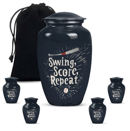 10-inch classic baseball urn for burial, capable 