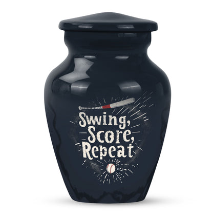 10-inch classic baseball urn for burial, capable 