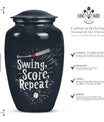10-inch classic baseball urn for burial, capable 