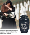10-inch classic baseball urn for burial, capable 