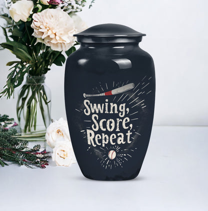 10-inch classic baseball urn for burial, capable 