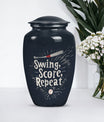 10-inch classic baseball urn for burial, capable 