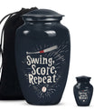 10-inch classic baseball urn for burial, capable 