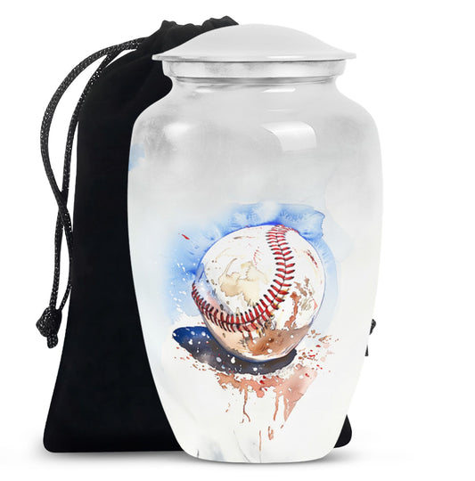 Image of a 10-inch classic baseball urn.