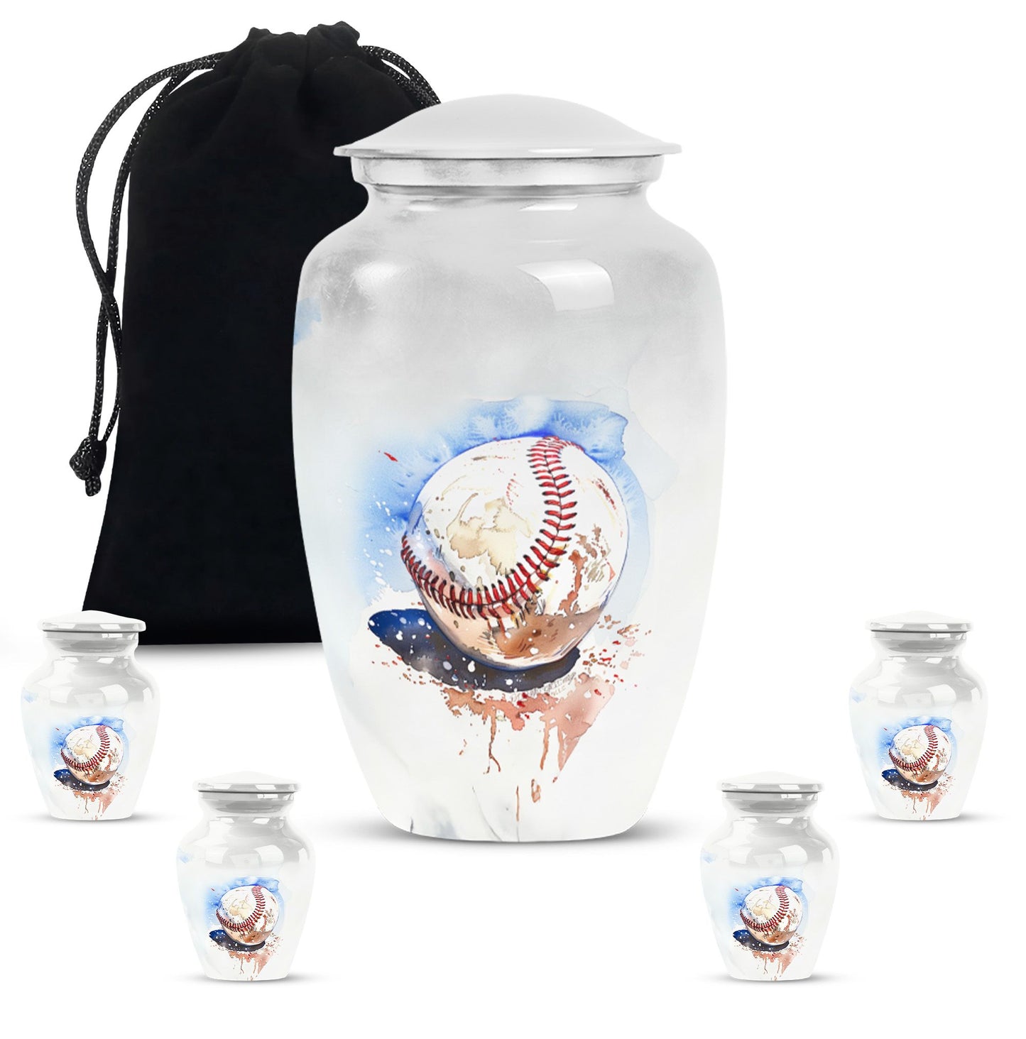 Image of a 10-inch classic baseball urn.