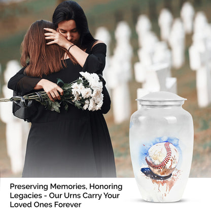 Image of a 10-inch classic baseball urn.