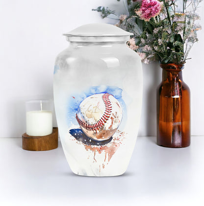 Image of a 10-inch classic baseball urn.