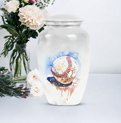Image of a 10-inch classic baseball urn.