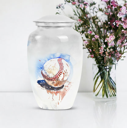 Image of a 10-inch classic baseball urn.