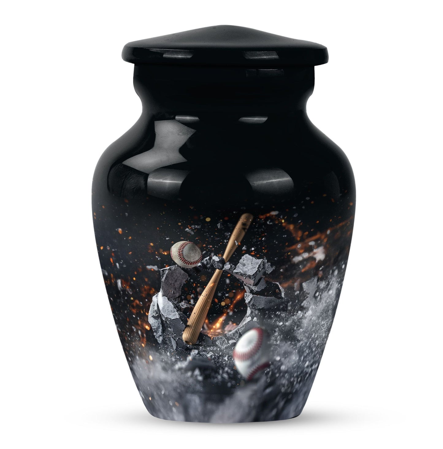 baseball urn.