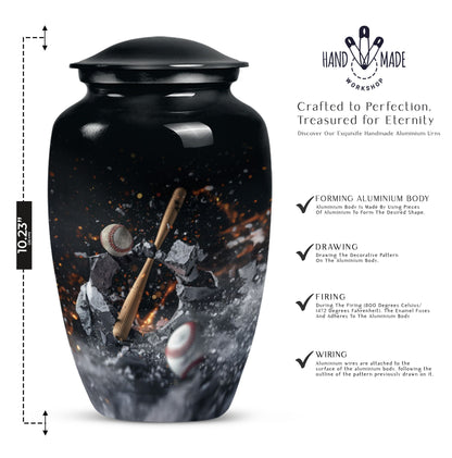 baseball urn.
