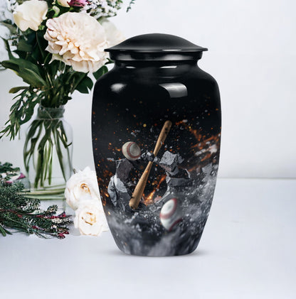 baseball urn.