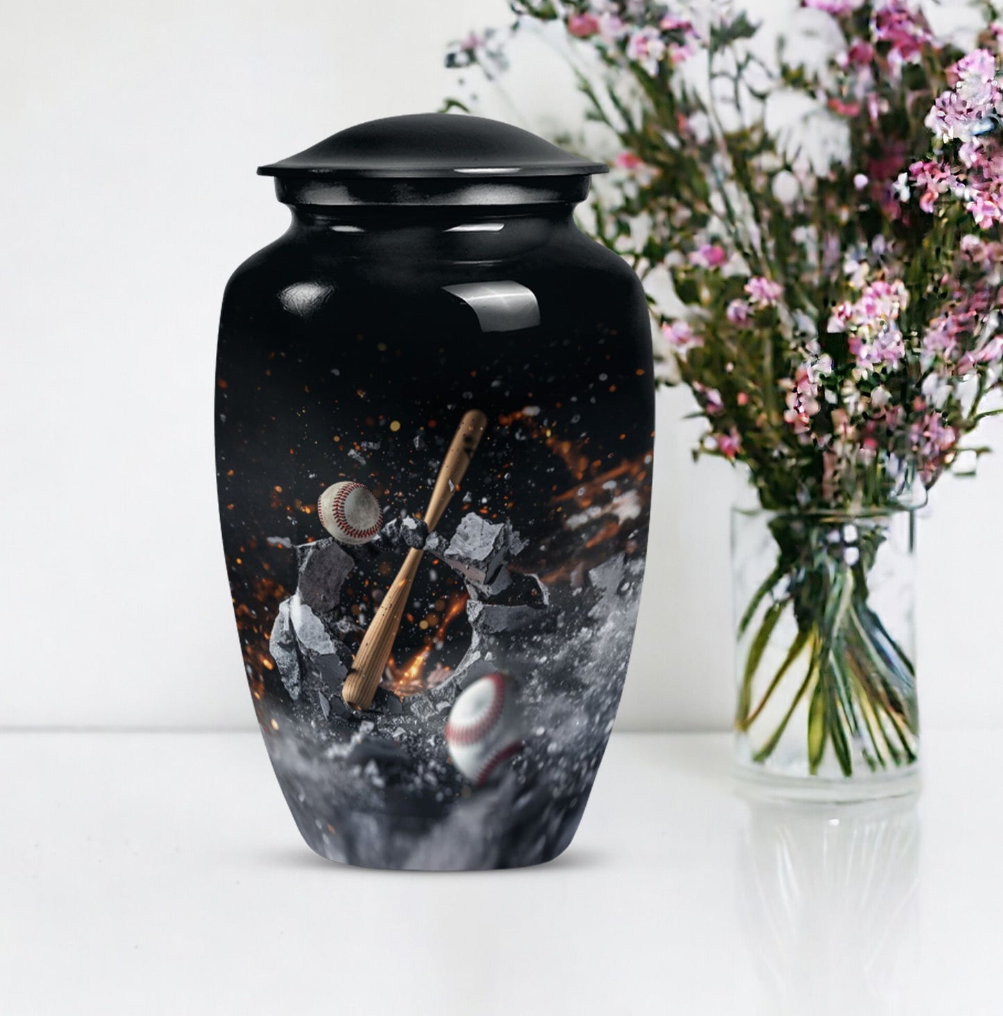 baseball urn.