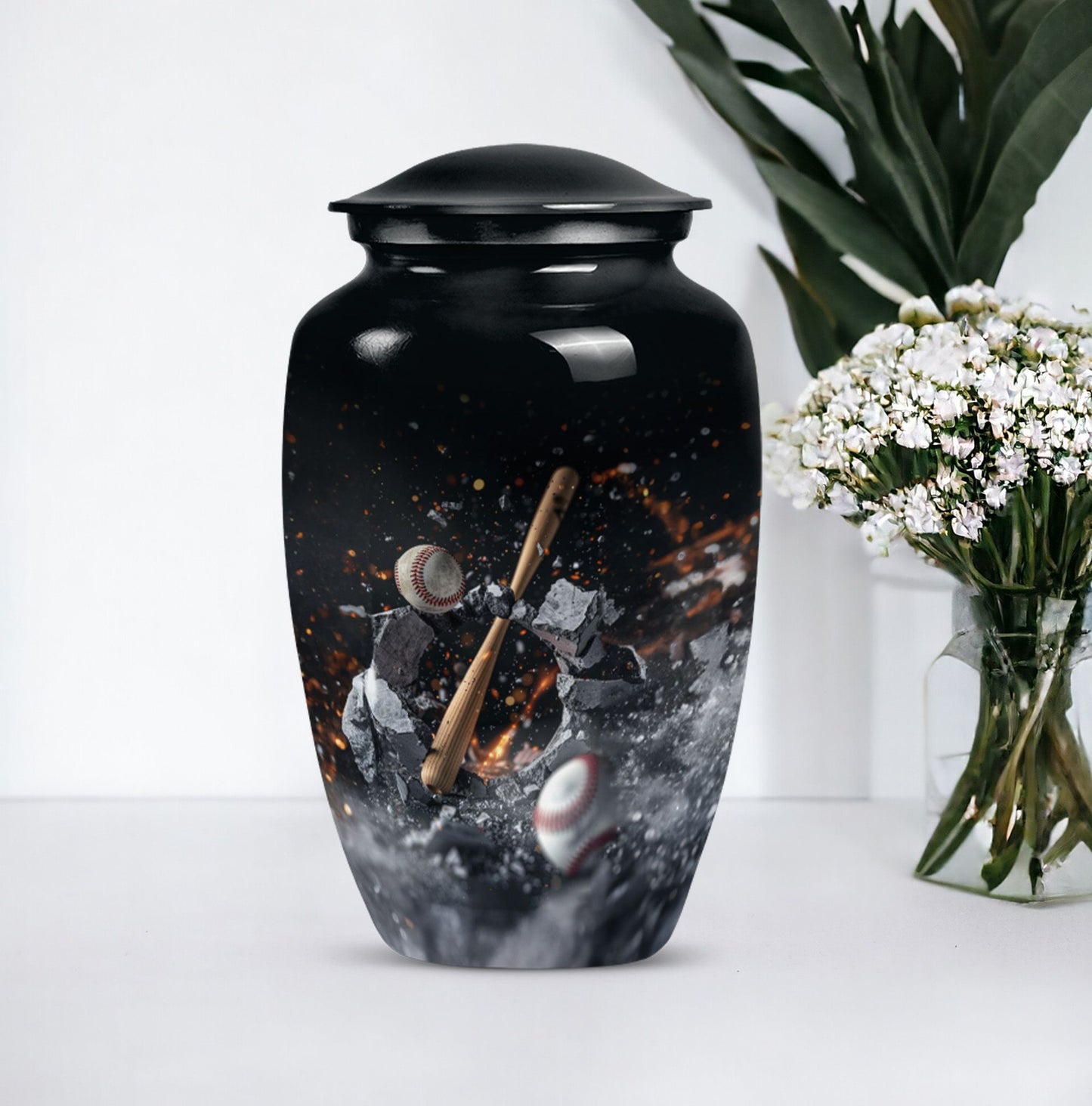 baseball urn.