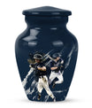 Classic baseball urn.