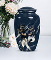Classic baseball urn.