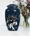 Classic baseball urn.