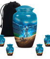 Classic 10 inch baseball cremation urn made of aluminium.