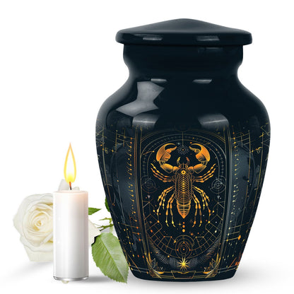 Classic 10 inch Zodiac Urn, memorial large