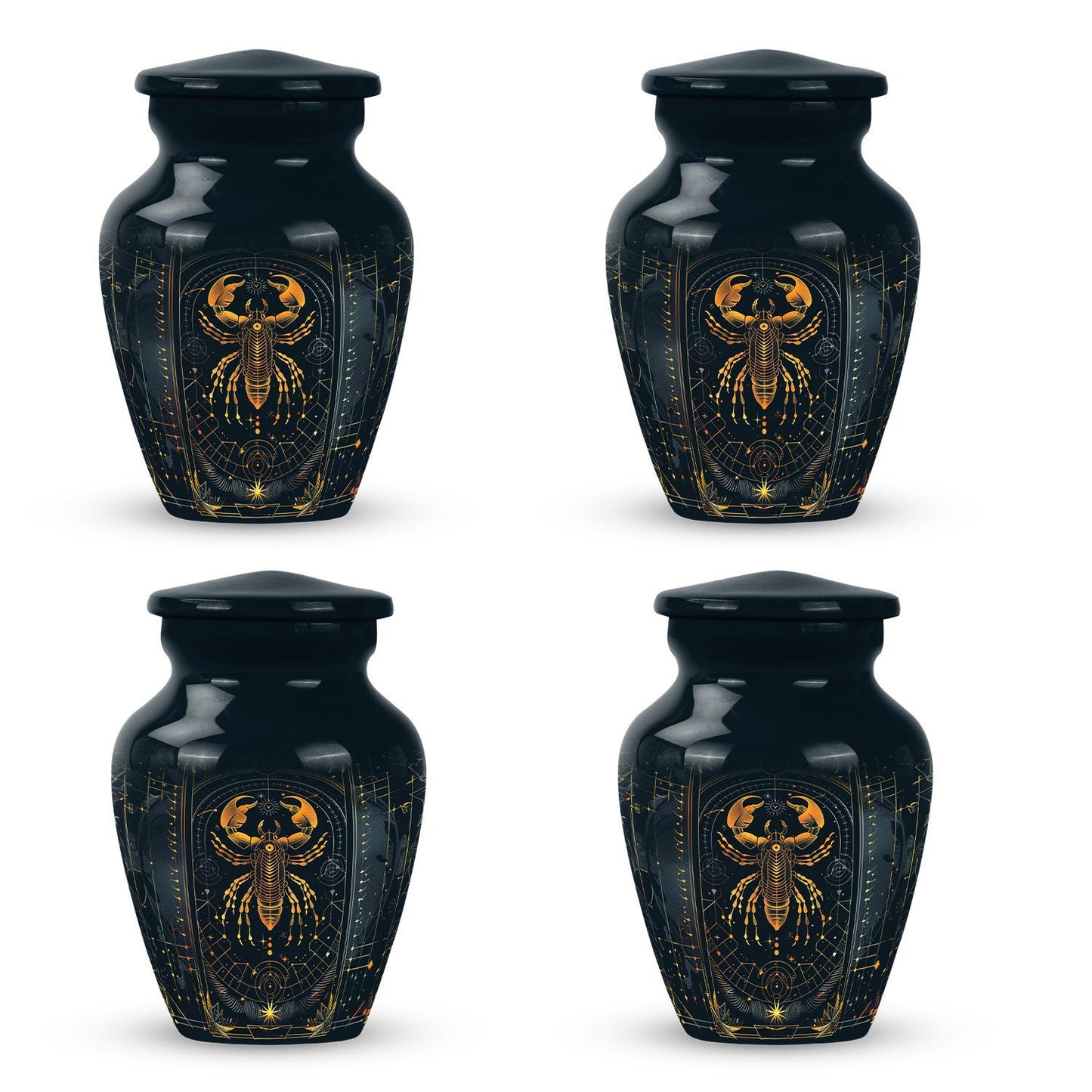 Classic 10 inch Zodiac Urn, memorial large