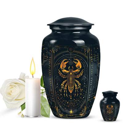 Classic 10 inch Zodiac Urn, memorial large