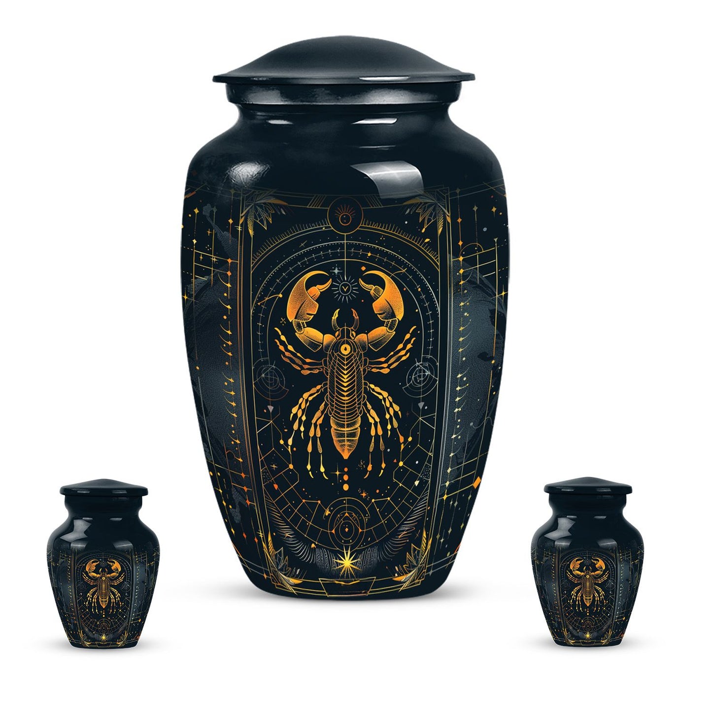 Classic 10 inch Zodiac Urn, memorial large