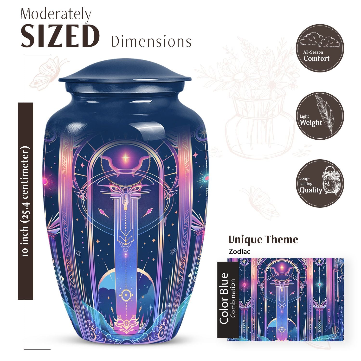 zodiac urn for ashes