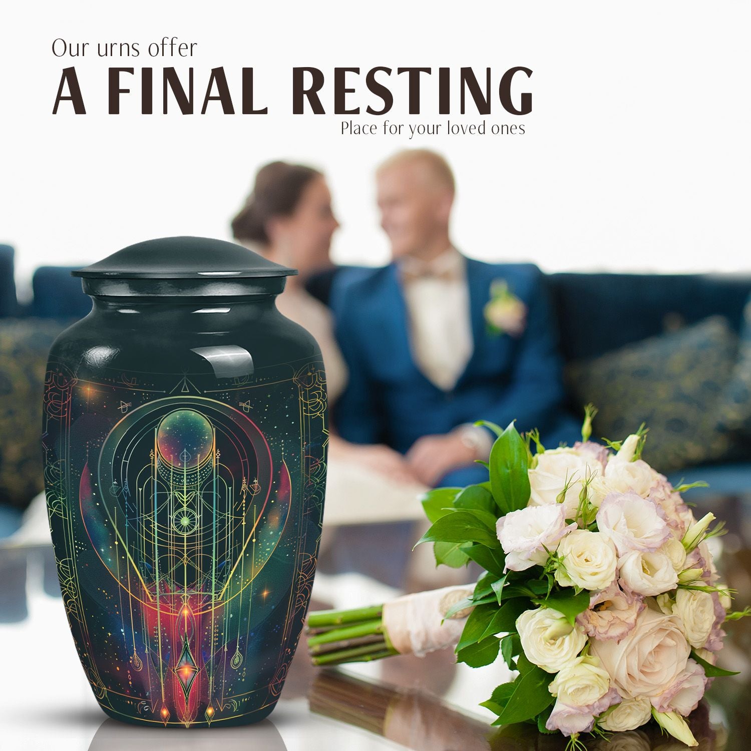 Zodiac Urn for adult male ashes