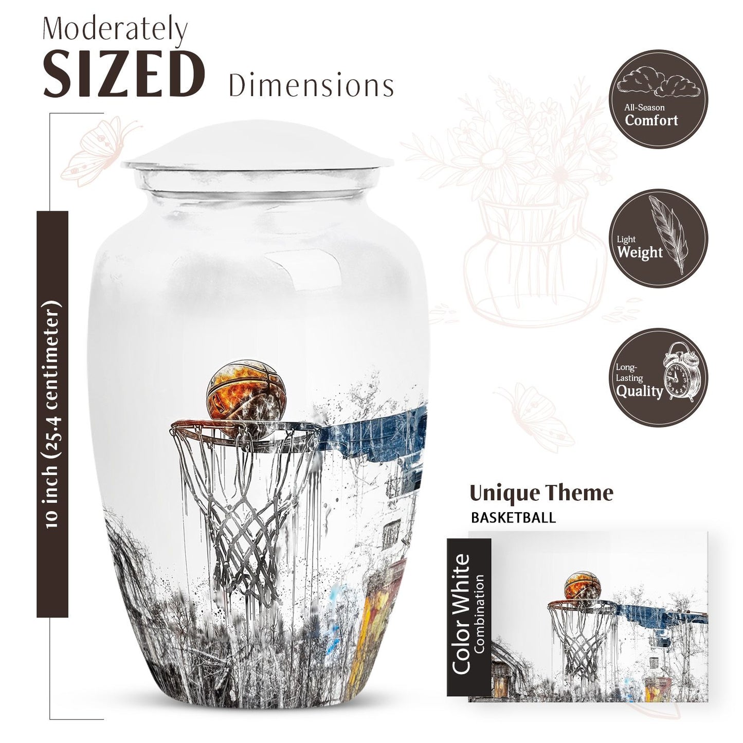 basketball urn for human ashes.