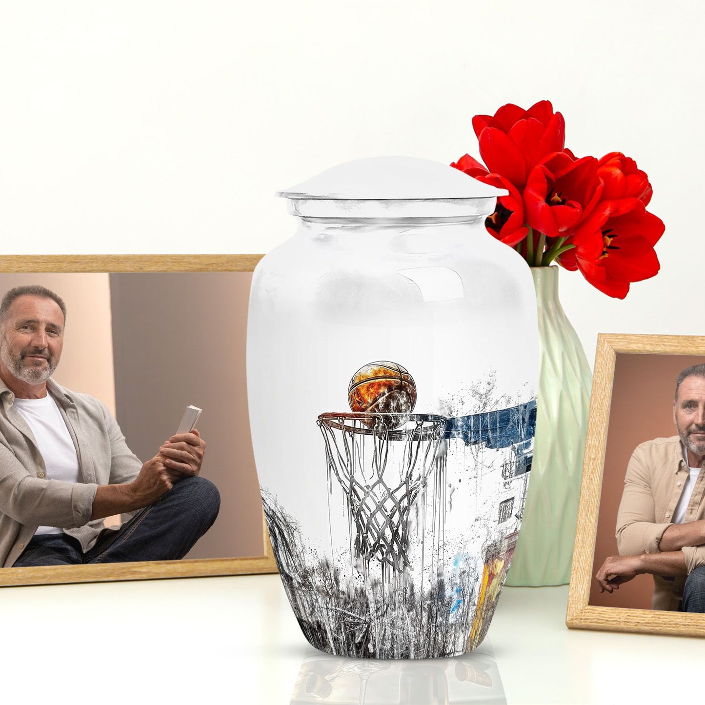 basketball urn for human ashes.