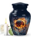 10-inch classic abstract basketball urn.