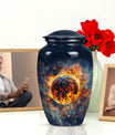 10-inch classic abstract basketball urn.
