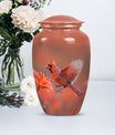 Classic Aluminium Cardinal Bird Urn,
