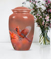Classic Aluminium Cardinal Bird Urn,