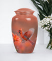 Classic Aluminium Cardinal Bird Urn,