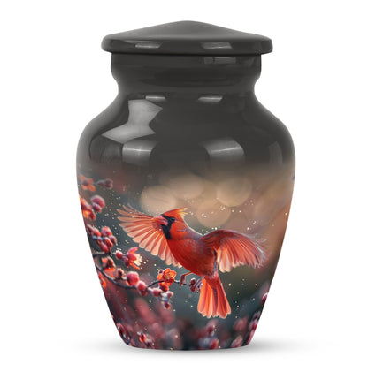 Cardinal Bird Urn for cremation ashes.