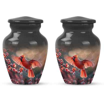 Cardinal Bird Urn for cremation ashes.