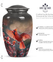 Cardinal Bird Urn for cremation ashes.