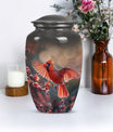 Cardinal Bird Urn for cremation ashes.