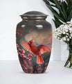 Cardinal Bird Urn for cremation ashes.