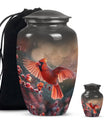 Cardinal Bird Urn for cremation ashes.