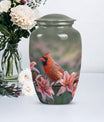 Classic 10 inch Cardinal Bird Urn.