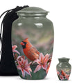 Classic 10 inch Cardinal Bird Urn.