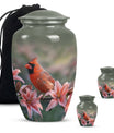 Classic 10 inch Cardinal Bird Urn.