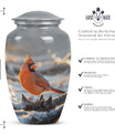 10-inch Cardinal bird urn