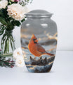 10-inch Cardinal bird urn
