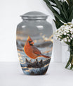 10-inch Cardinal bird urn
