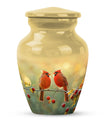 10-inch Cardinal Bird Urn, large urn for human ashes