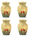 10-inch Cardinal Bird Urn, large urn for human ashes